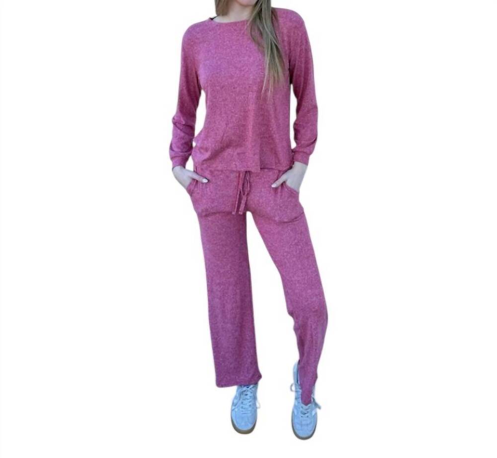 NEW ZENANA soft lounge pants in pink